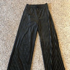 Zara flare black velvet pants